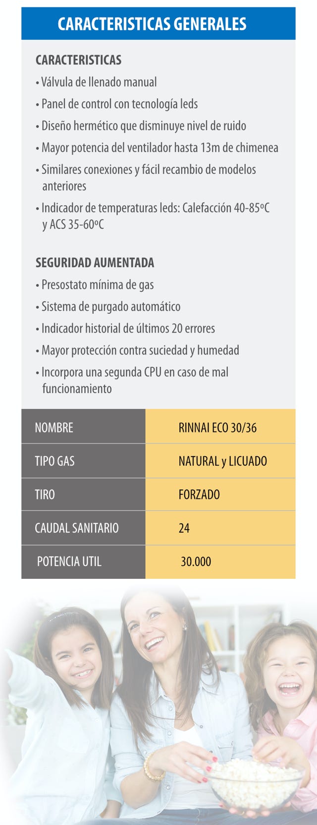 Imagen M&P Ingenieria Caldera Rinnai Eco 30/36