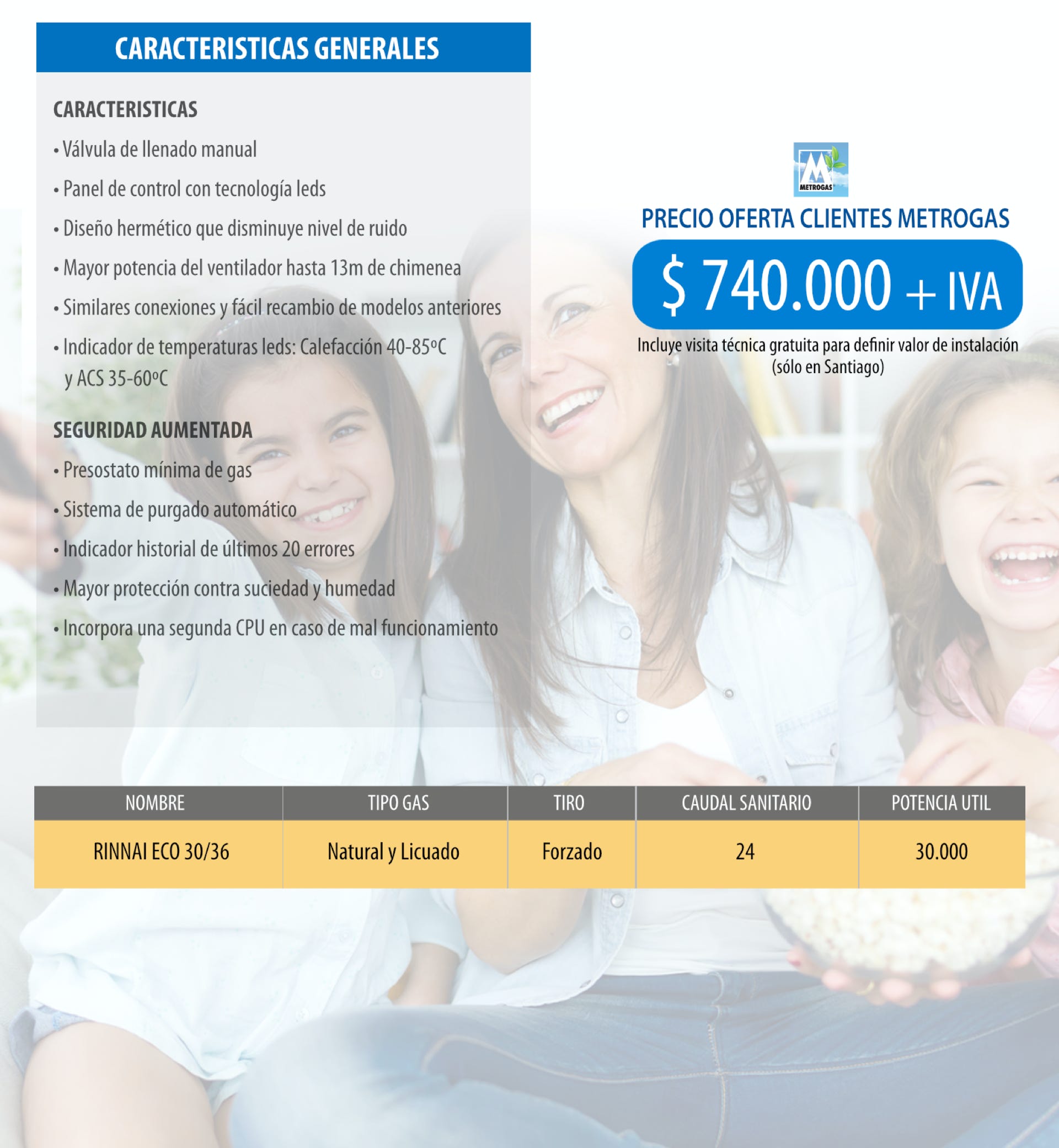 Imagen M&P Ingenieria Caldera Rinnai Eco 30/36