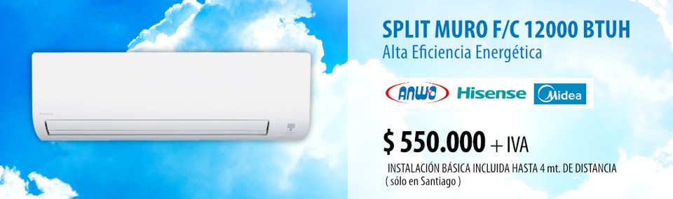 Banner M&P Ingenieria - Equipo Aire Acondicionado F/C 12000 BTUH