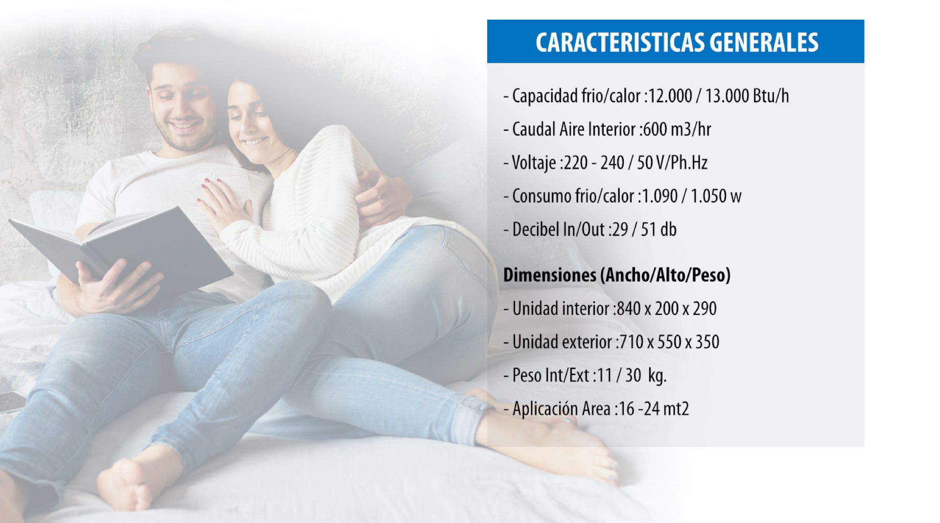 Imagen M&P Ingenieria - Equipo Aire Acondicionado F/C 12000 BTUH Eco Inverter